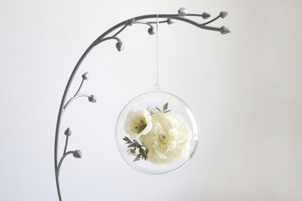 LOCAL PICKUP ONLY- Custom Floral Preservation Ornament, 4 Inches