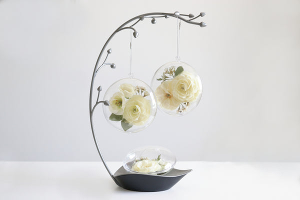LOCAL PICKUP ONLY- Custom Floral Preservation Ornament, 4 Inches