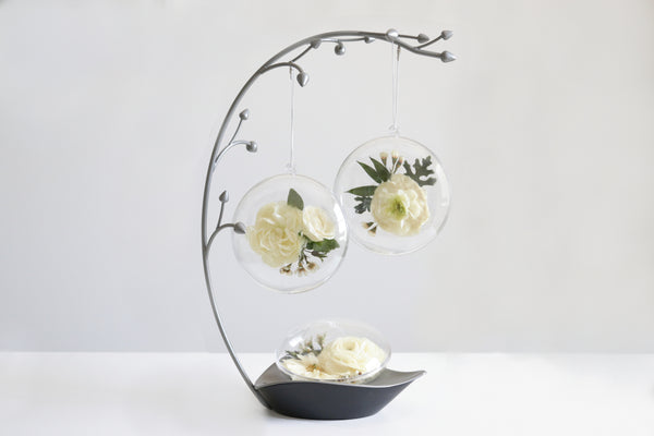 LOCAL PICKUP ONLY- Custom Floral Preservation Ornament, 4 Inches