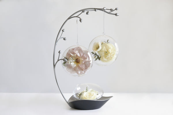 LOCAL PICKUP ONLY- Custom Floral Preservation Ornament, 4 Inches