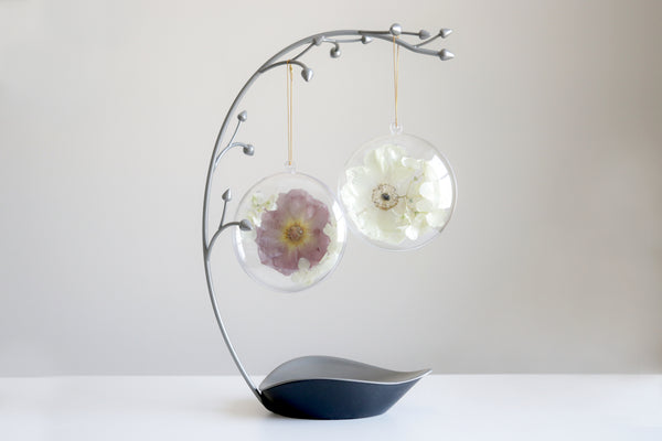 LOCAL PICKUP ONLY- Custom Floral Preservation Ornament, 4 Inches