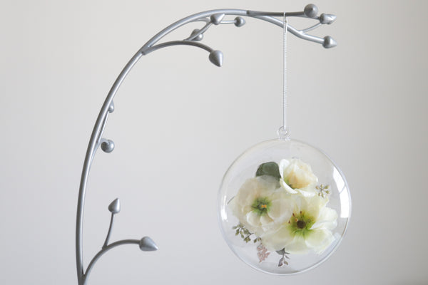 LOCAL PICKUP ONLY- Custom Floral Preservation Ornament, 4 Inches