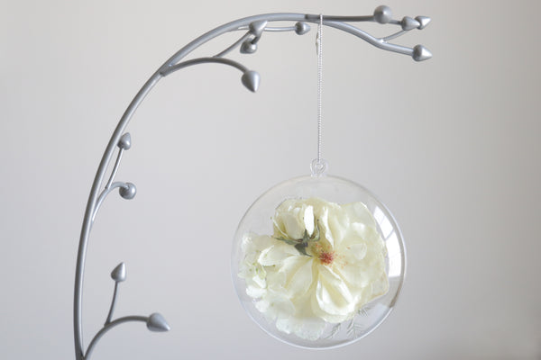 LOCAL PICKUP ONLY- Custom Floral Preservation Ornament, 4 Inches