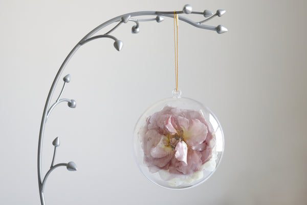 LOCAL PICKUP ONLY- Custom Floral Preservation Ornament, 4 Inches