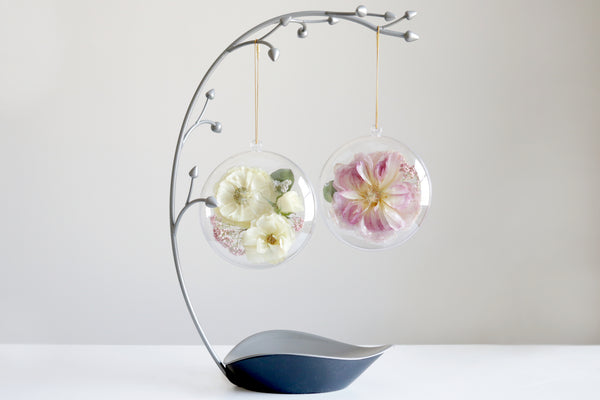 LOCAL PICKUP ONLY- Custom Floral Preservation Ornament, 4 Inches