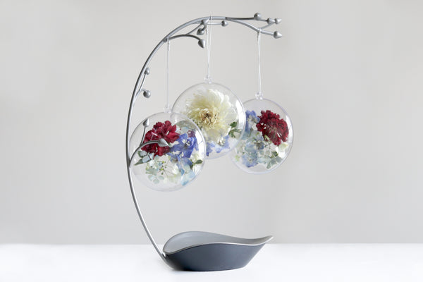 LOCAL PICKUP ONLY- Custom Floral Preservation Ornament, 4 Inches