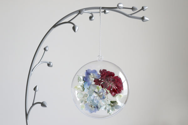 LOCAL PICKUP ONLY- Custom Floral Preservation Ornament, 4 Inches