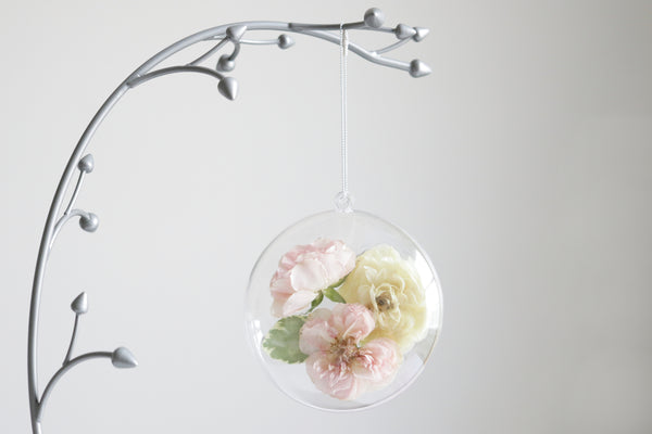 LOCAL PICKUP ONLY- Custom Floral Preservation Ornament, 4 Inches