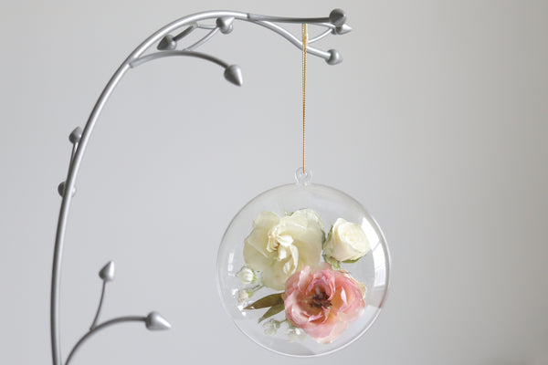 LOCAL PICKUP ONLY- Custom Floral Preservation Ornament, 4 Inches