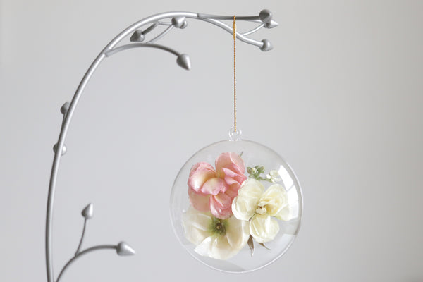 LOCAL PICKUP ONLY- Custom Floral Preservation Ornament, 4 Inches