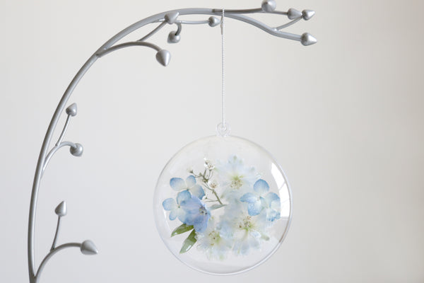 LOCAL PICKUP ONLY- Custom Floral Preservation Ornament, 4 Inches