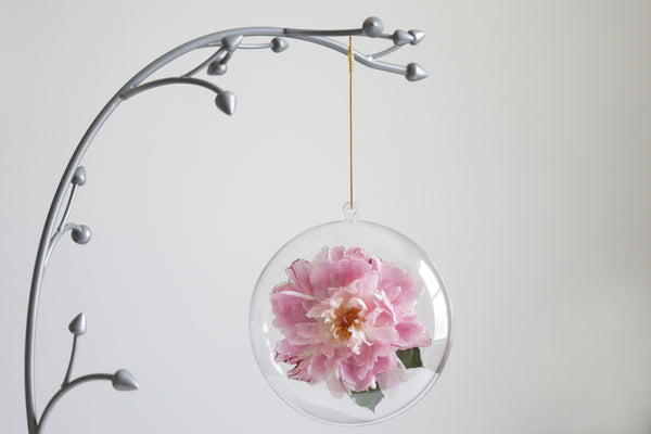 LOCAL PICKUP ONLY- Custom Floral Preservation Ornament, 4 Inches