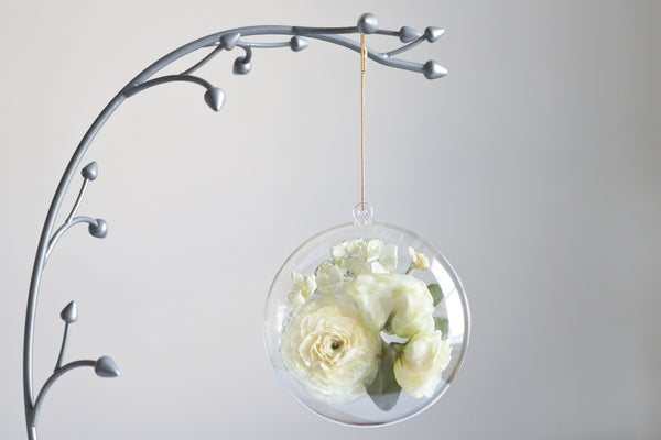 LOCAL PICKUP ONLY- Custom Floral Preservation Ornament, 4 Inches