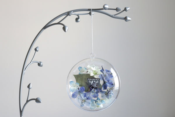 LOCAL PICKUP ONLY- Custom Floral Preservation Ornament, 4 Inches