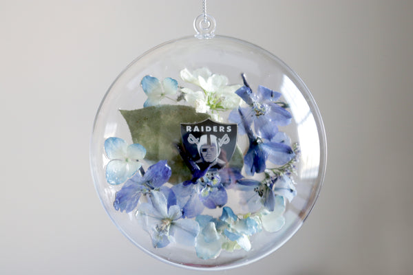LOCAL PICKUP ONLY- Custom Floral Preservation Ornament, 4 Inches