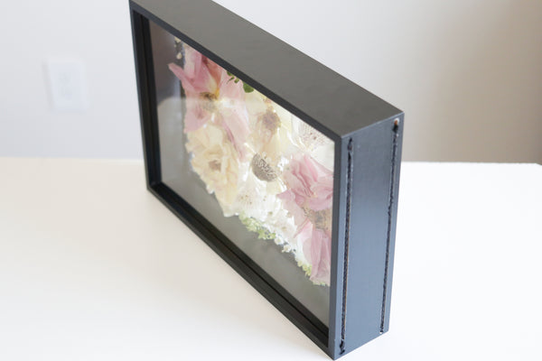 LOCAL PICKUP ONLY- Custom Framed Floral Preservation Box 8x12
