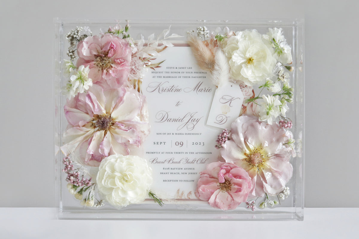 LOCAL PICKUP ONLY- Custom Floral Preservation Box 8x10 (With Wedding I –  Treasured Gifts NJ, LLC, image size:1200x800