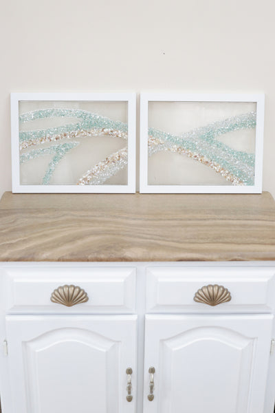Coordinating Abstract Resin Art Combo, Each 12.5x15.5