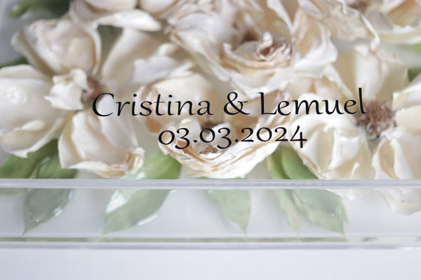 LOCAL PICKUP ONLY- Vinyl Decal Add-On Option (Custom Floral Preservation Box)