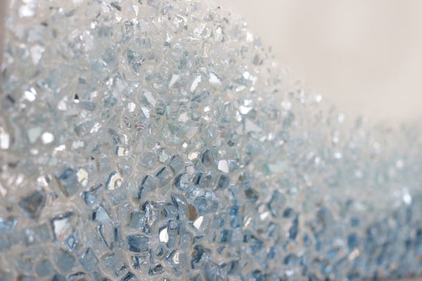 Blue Wave Sea Glass Resin Art, 12.5x15.5