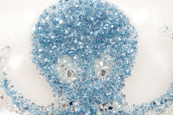 Octopus Sea Glass Resin Art, 15.5x12.5