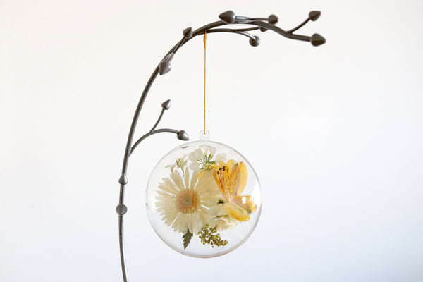LOCAL PICKUP ONLY- Custom Floral Preservation Ornament, 4 Inches