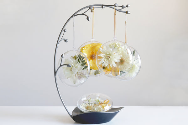 LOCAL PICKUP ONLY- Custom Floral Preservation Ornament, 4 Inches