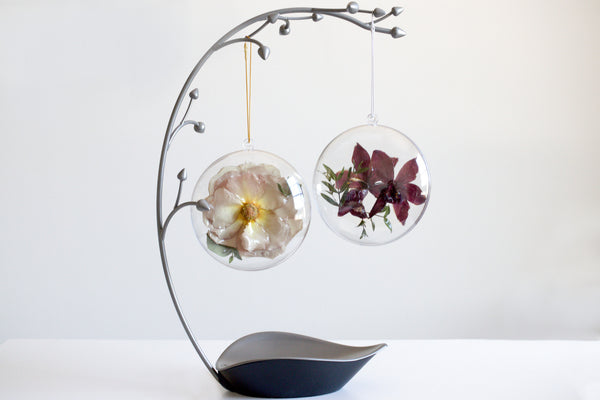 LOCAL PICKUP ONLY- Custom Floral Preservation Ornament, 4 Inches
