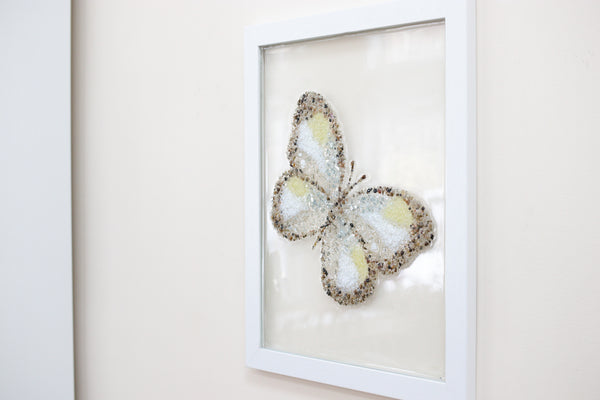 Butterfly Glass Resin Art, 15.5x12.5
