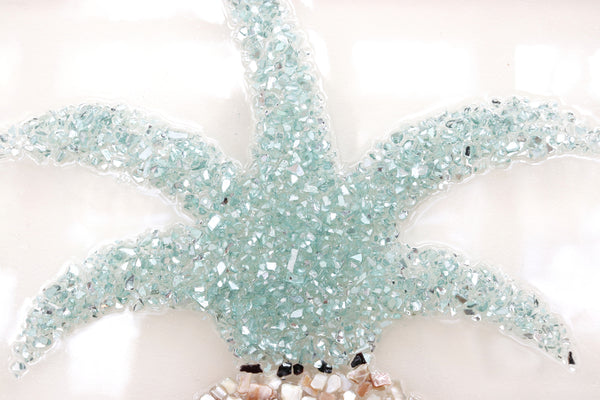 Large Pineapple Sea Glass Resin Art, 22x18