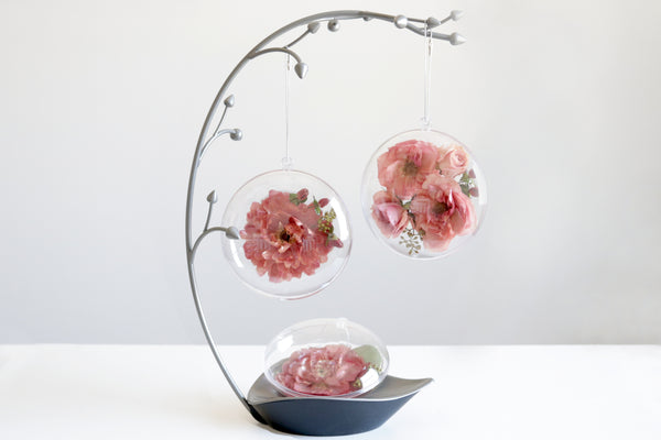 LOCAL PICKUP ONLY- Custom Floral Preservation Ornament, 4 Inches