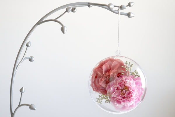 LOCAL PICKUP ONLY- Custom Floral Preservation Ornament, 4 Inches