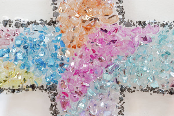 Cross Glass Resin Art, 15.5x12.5