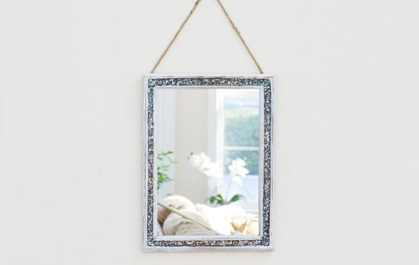 Sea Glass Coastal Farmhouse Mirror, 12x16