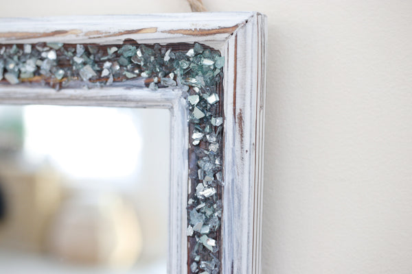Sea Glass Coastal Farmhouse Mirror, 12x16