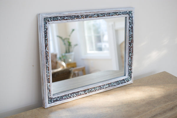 Sea Glass Coastal Farmhouse Mirror, 12x16