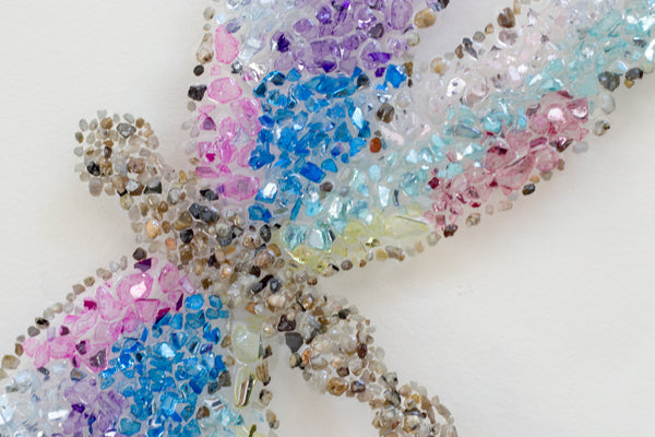 Dragonfly Glass Resin Art, 15.5x12.5