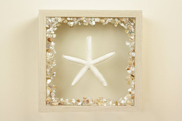 Starfish and Shells Resin Art, 10x10