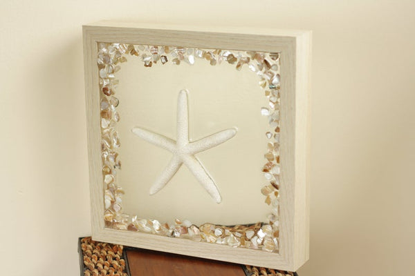 Starfish and Shells Resin Art, 10x10