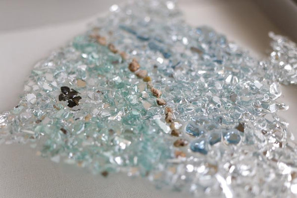 Fish Sea Glass Resin Art, 10x10