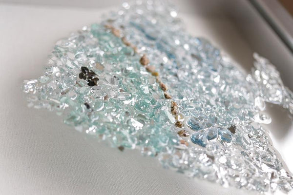 Fish Sea Glass Resin Art, 10x10