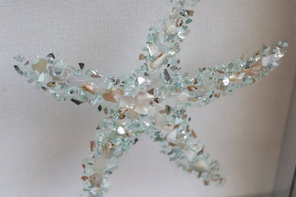 Starfish Sea Glass Resin Art, 10x10