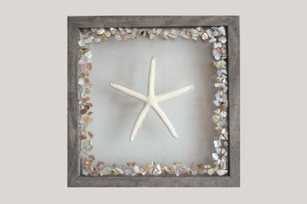 Starfish and Shells Resin Art, 10x10