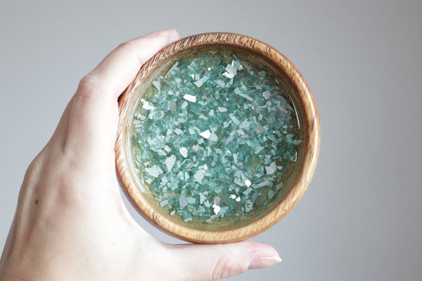 Wooden Ring Dish- Turquoise