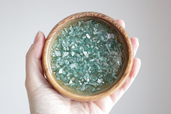 Wooden Ring Dish- Turquoise