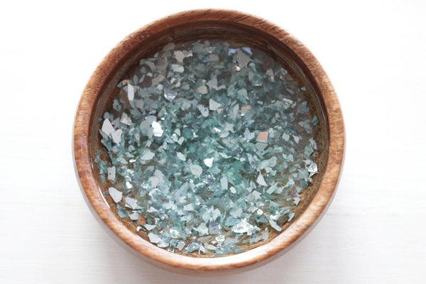 Wooden Ring Dish- Turquoise and Light Blue