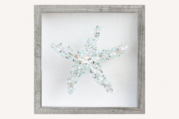 Starfish Sea Glass Resin Art, 10x10