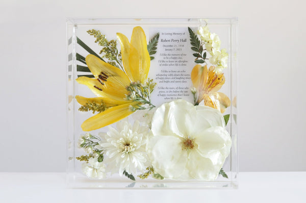 LOCAL PICKUP ONLY- Custom Floral Preservation Box 8x8