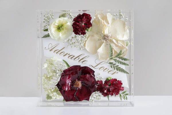 LOCAL PICKUP ONLY- Custom Floral Preservation Box 8x8