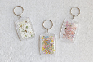LOCAL PICKUP ONLY- 2 Pack- Custom Floral Preservation Keychains